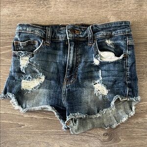 Distressed Denim Shorts